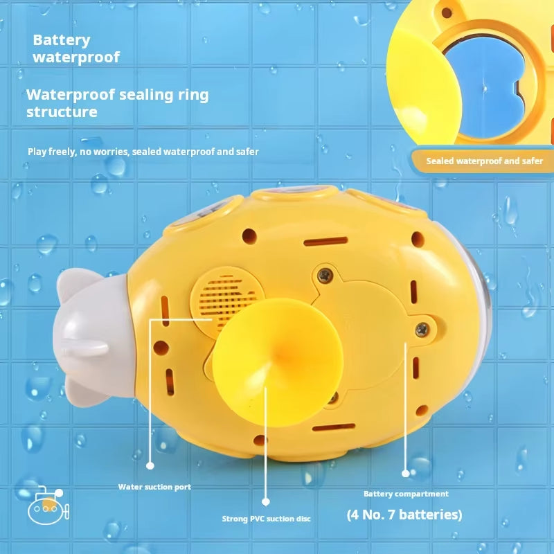 Baby Bath Toys for Kids Electric Submarine Shower Sucker Baby Toys Spray Water Toys Bathtub Toys Sprinkler Baby Shower