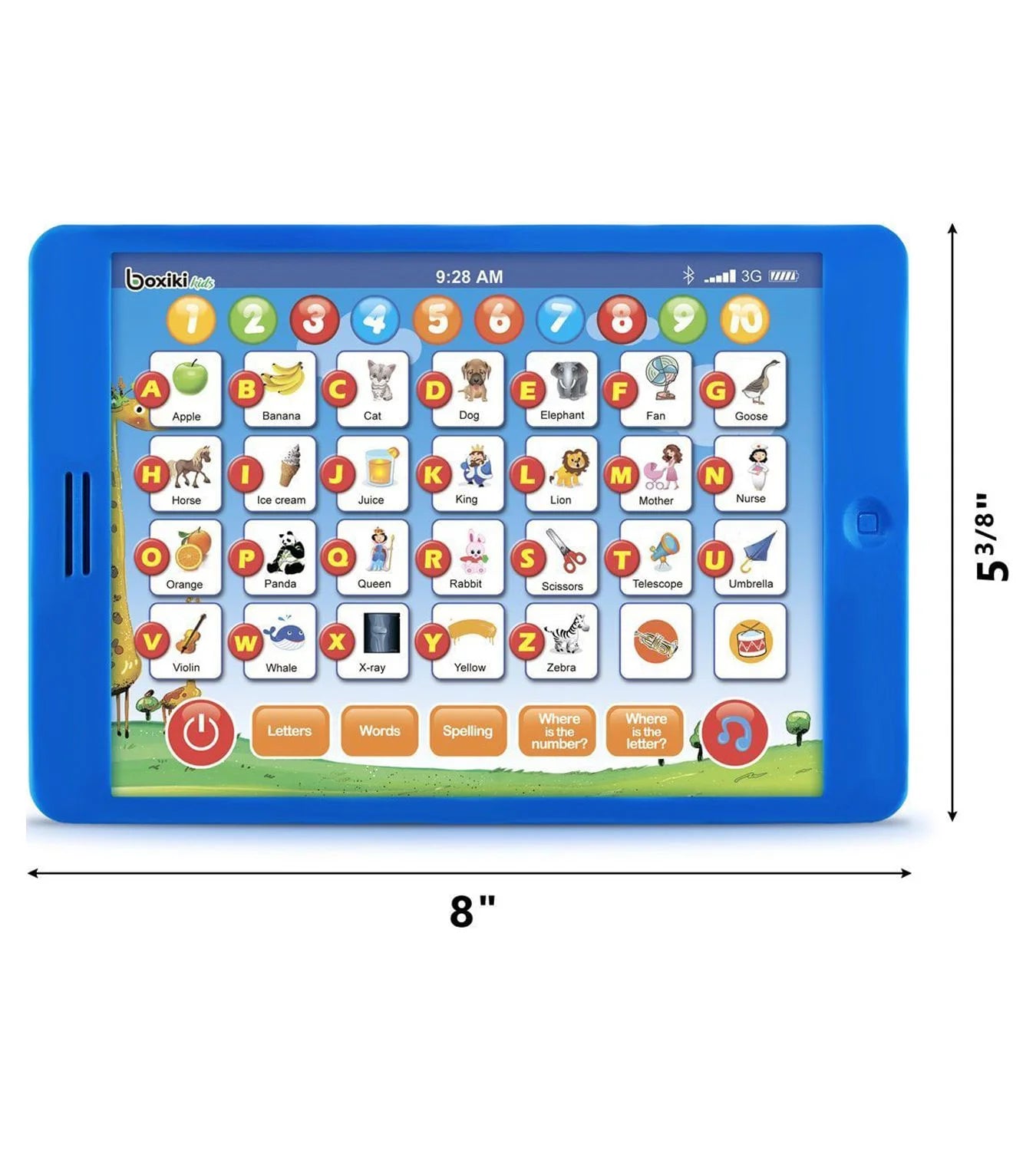 Kids Learning Pad Fun Kids Tablet with 6 Toddler Learning Games Early Child Development Toy for Number Learning Learning Abcs Spelling Where Is Game Melodies Fun to Learn Your Abcs