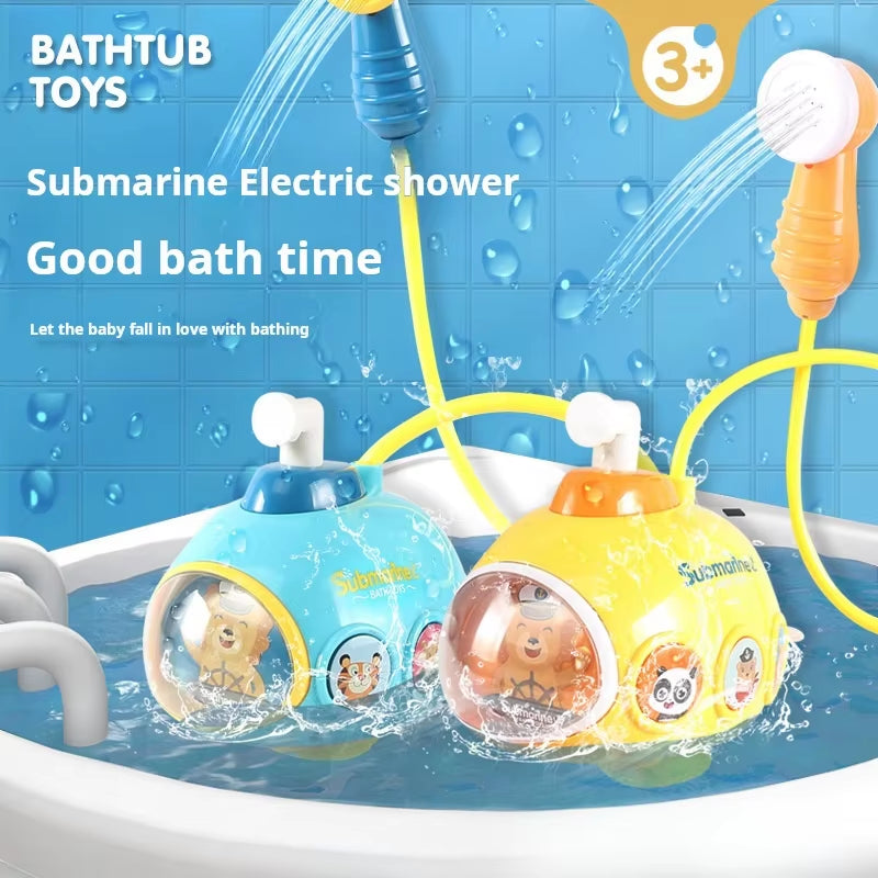 Baby Bath Toys for Kids Electric Submarine Shower Sucker Baby Toys Spray Water Toys Bathtub Toys Sprinkler Baby Shower