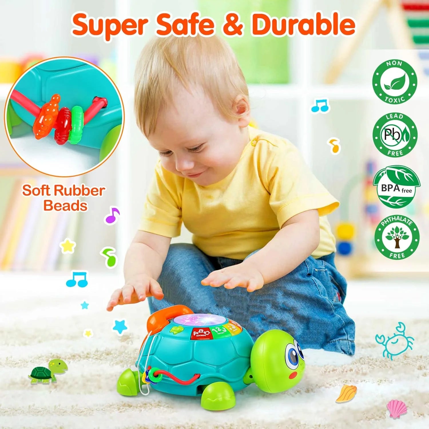 Baby Toys for 12 24 Months, Baby Crawling Walking Toys for 1 Year Old, Light up Musical Toy for Toddlers 1-3, Learning Toys for 1 2 3 Year Old Boys Girls