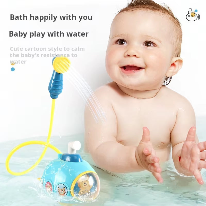 Baby Bath Toys for Kids Electric Submarine Shower Sucker Baby Toys Spray Water Toys Bathtub Toys Sprinkler Baby Shower