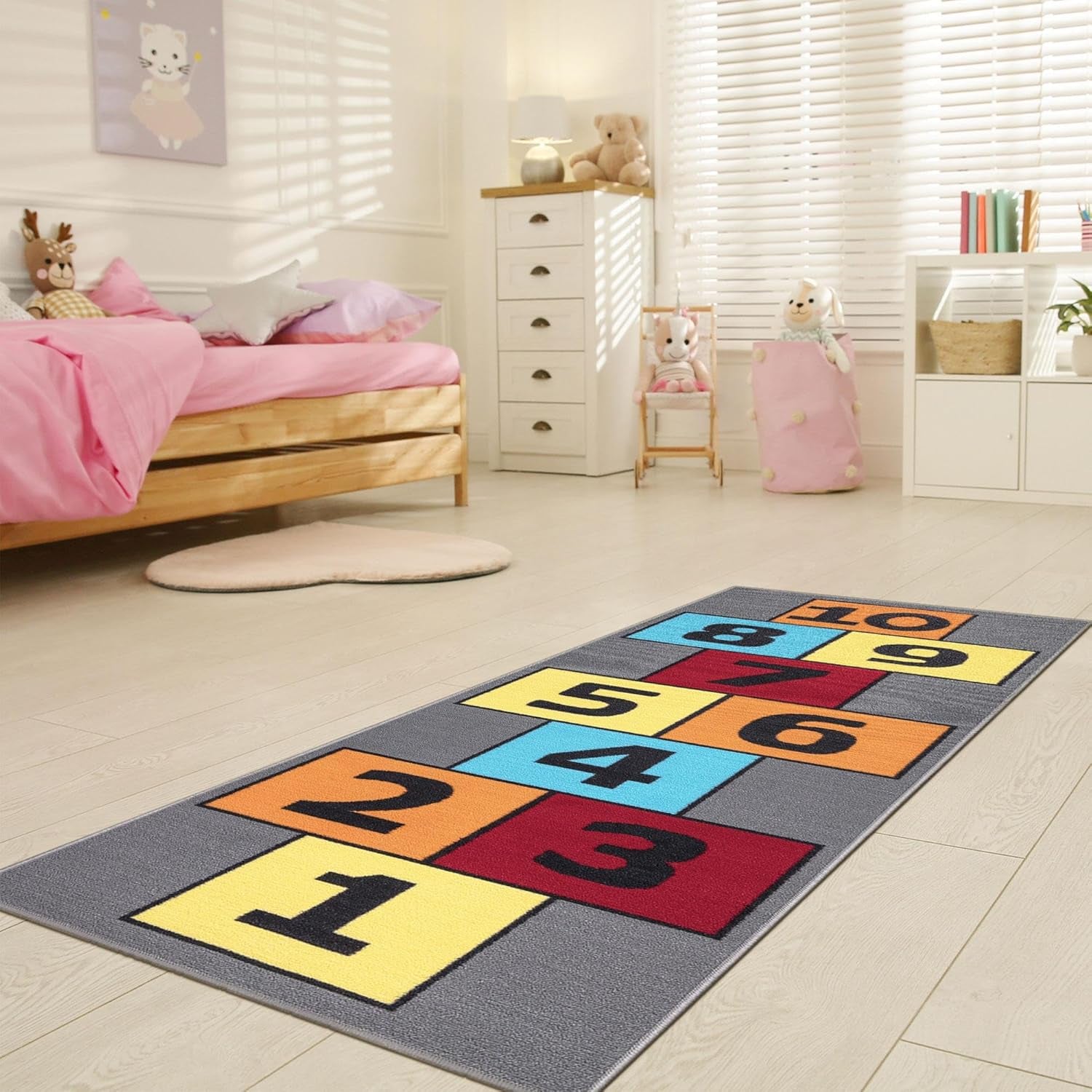 Children'S Collection Garden Rug, 2 Ft 7 in X 6 Ft, Gray/Multi